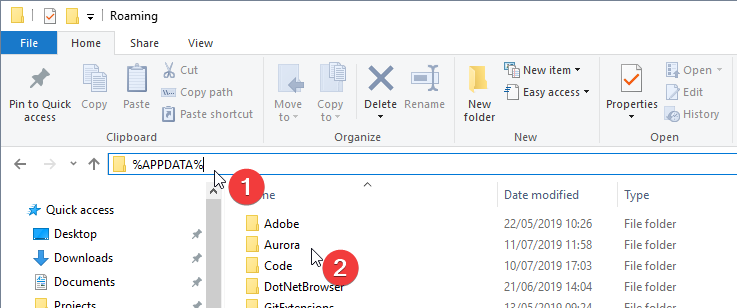 Finding the Aurora user data directory