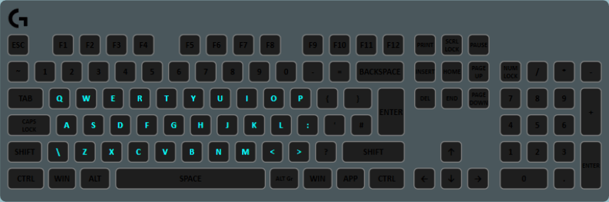 A blinking layer with cyan and a random secondary color