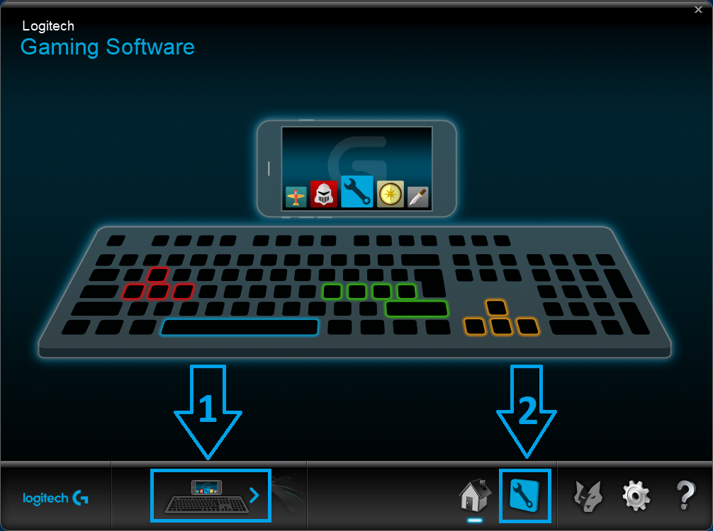 Opening the Game Integration Menu in Logitech Gaming Software